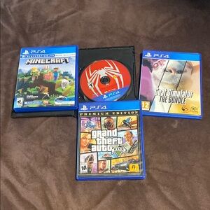 Sony 4 Game Bundle - Blue Cases